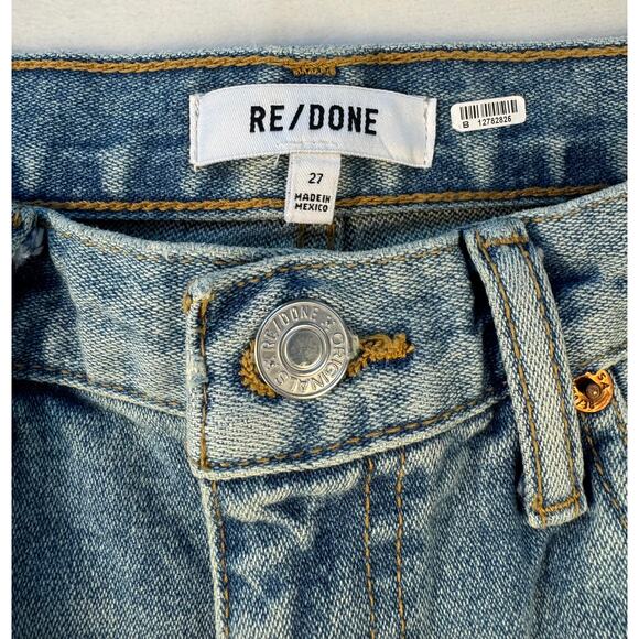 RE/DONE Denim 70s Straight Jeans High Rise Non Stretch Light Wash 27 4 6 - Picture 3 of 11